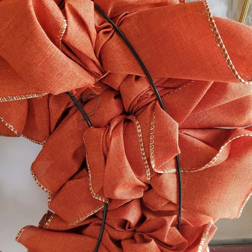 Fall Harvest Wreath with Rust and Olive Tones
